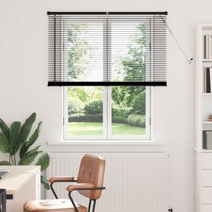 vidaXL Jaluzea venetiană Negru 150 x 110 cm PVC imagine
