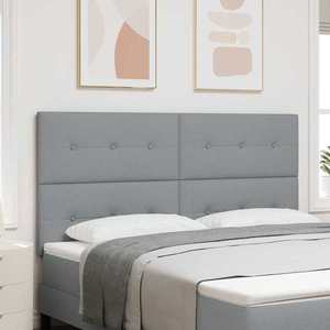 vidaXL Cap de pat cu înălțime ajustabilă Gri deschis 180 cm țesătură imagine