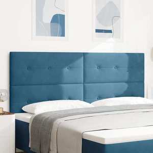 vidaXL Tăblie LED cu benzi LED Manual albastru 200 cm Catifea imagine