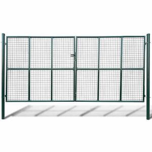 vidaXL Poartă de grădină din plasă 400x200 cm imagine