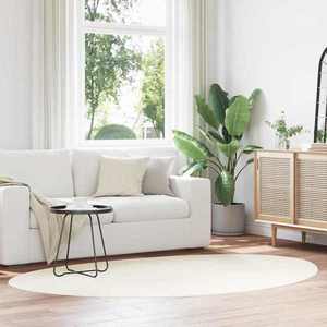 vidaXL Covoare de zonă HUARTE Crem 140 x 200 cm Poliester imagine