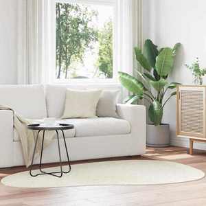 vidaXL Covoare de zonă HUARTE Crem 140 x 200 cm Poliester imagine