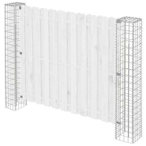 vidaXL Stâlp de gard. 2 pcs Argintiu 20 x 20 x 190 cm Metal imagine