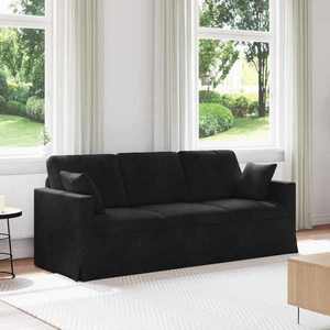 vidaXL Canapea Negru 198 x 78 x 80 cm Catifea imagine