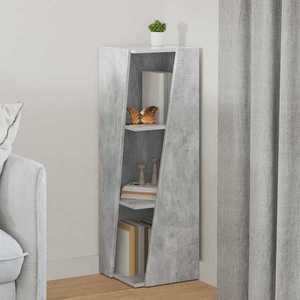 vidaXL Raft lateral Gri din beton 33 x 32 x 100, 5 cm Lemn compozit imagine