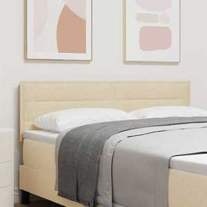 vidaXL Tăblie cap Crem 144 cm țesătură imagine