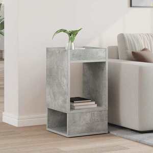 vidaXL Masă laterală Gri din beton 30 x 30 x 56 cm Lemn compozit imagine