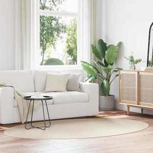 vidaXL Covoare de zonă Oval HUARTE Bej 160 x 230 cm 100% Polyester imagine