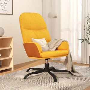 vidaXL Scaun de relaxare, galben muștar, material textil imagine