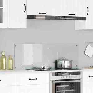 vidaXL Panou de bucătărie Transparent 120 x 40 cm sticlă securizată imagine