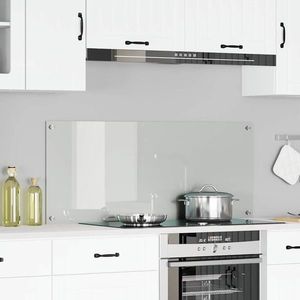 vidaXL Panou de bucătărie Transparent 120 x 50 cm sticlă securizată imagine