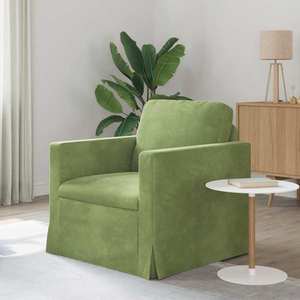 vidaXL Canapea Verde deschis 78 x 78 x 80 cm Catifea imagine