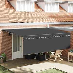vidaXL Cortina Retractabilă Manual Antracit 450 × 300 cm imagine