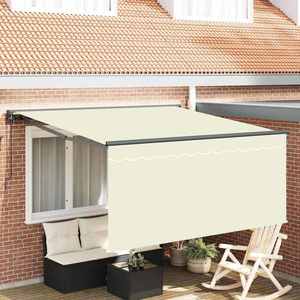 vidaXL Cortina Retractabilă Crem 300 x 250 cm Poliester și Aluminiu imagine