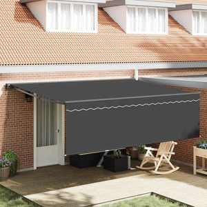 vidaXL Cortina Retractabilă Antracit 450 × 350 cm imagine