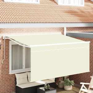 vidaXL Cortina Retractabilă Crem 300 x 200 cm Poliester și Aluminiu imagine
