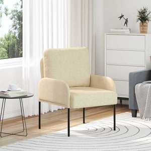 vidaXL Canapele cu pernă 55cm Crem placaj imagine