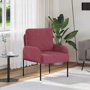 vidaXL Canapele cu pernă 55cm Roșu Vin placaj imagine