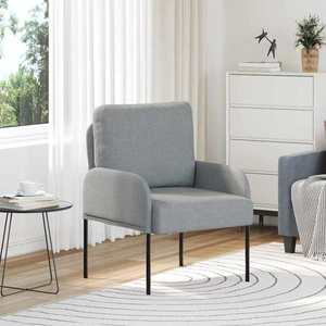 vidaXL Canapele cu pernă 55cm Gri deschis placaj imagine