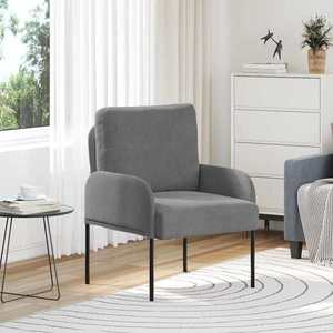 vidaXL Canapele cu pernă 55cm Gri închis placaj imagine