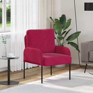 vidaXL Canapele cu pernă 55cm Roșu Vin placaj imagine