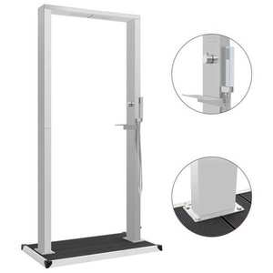 vidaXL Duș de exterior cu tăviță, WPC și oțel inoxidabil imagine