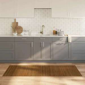 vidaXL Covor dreptunghiular, maro, 80x200 cm, bambus imagine