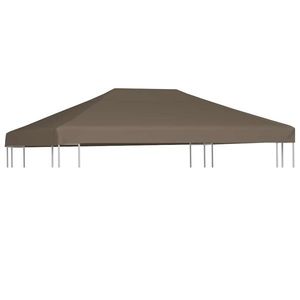 vidaXL Acoperiș pentru pavilion, 310 g/m², gri taupe, 3 x 4 m imagine