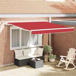 vidaXL Cortina Retractabilă Roșu 300 x 250 cm Poliester și metal imagine