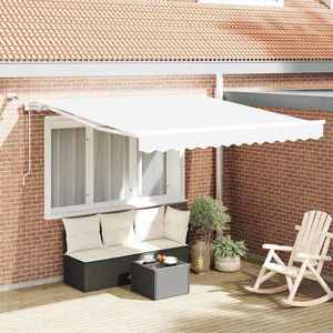 vidaXL Cortina Retractabilă Alb 300 x 250 cm Poliester și metal imagine