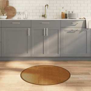 vidaXL Covor rotund, maro, 80 cm, bambus imagine