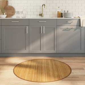 vidaXL Covor rotund, natural, 100 cm, bambus imagine