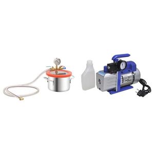 vidaXL Cameră de vid cu pompă cu o singură treaptă, 3, 7 L imagine