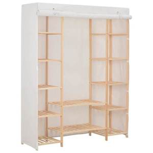 vidaXL Șifonier, alb, 135x40x170 cm, material textil imagine