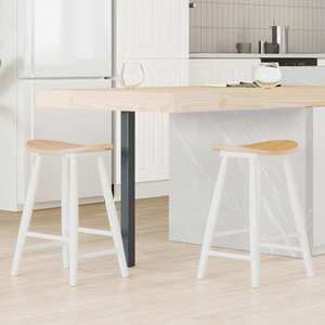 vidaXL Scaune de dining 2 pcs Alb 46 x 37 x 63 cm imagine