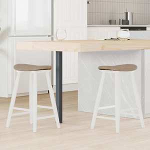 vidaXL Scaune de dining 2 pcs Alb 46 x 37 x 63 cm imagine