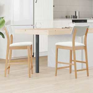vidaXL Scaune de dining 2 pcs natural 48 x 49 x 95 cm imagine