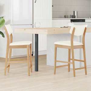 vidaXL Scaune de dining 2 pcs natural 48 x 49 x 95 cm imagine