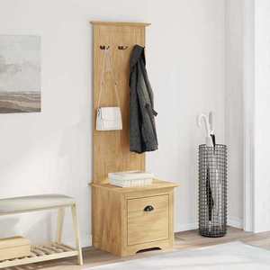 vidaXL Dulap pentru hol cu sertar BODO Maro miere 50 x 40 x 156, 7 cm imagine