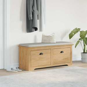 vidaXL Bancă de hol BODO Maro miere 118 x 40 x 50 cm Lemn compozit imagine