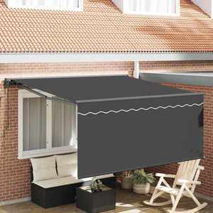 vidaXL Cortina Retractabilă Antracit 350 x 250 cm imagine