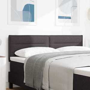 vidaXL Tăblie cap Maro închis 144 cm țesătură imagine