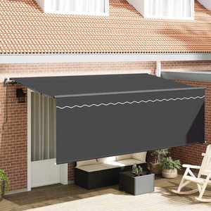 vidaXL Cortina Retractabilă Manual Antracit 350 x 200 cm imagine