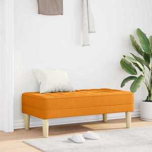 vidaXL bancă cu pernă Galben Întunecat 113 x 57 x 39 cm țesătură imagine