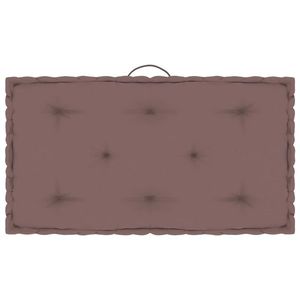 vidaXL Pernă de podea din paleți, gri taupe, 73 x 40 x 7 cm, bumbac imagine