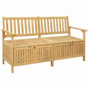 vidaXL Bancă cu spațiu de depozitare cu depozitare Acacia Solidă imagine