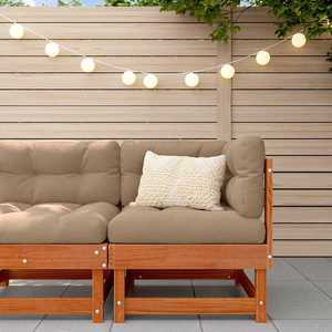 vidaXL Sofa de colț pentru grădină Lemn masiv de pin Maro Ceară imagine