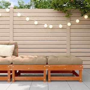 vidaXL Suport pentru picioare de grădină Lemn masiv de pin Maro Ceară imagine