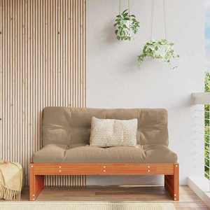 vidaXL Canapea de Grădină Din Mijloc Lemn de pin masiv Maro Ceară imagine