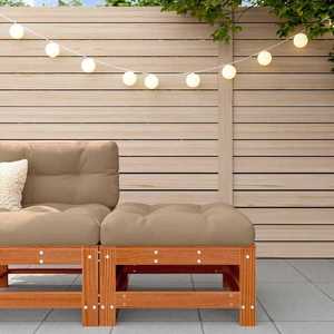 vidaXL Suport pentru picioare de grădină Lemn masiv de pin Maro Ceară imagine